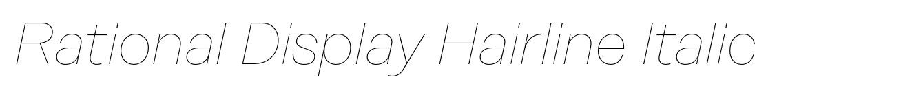 Rational Display Hairline Italic image